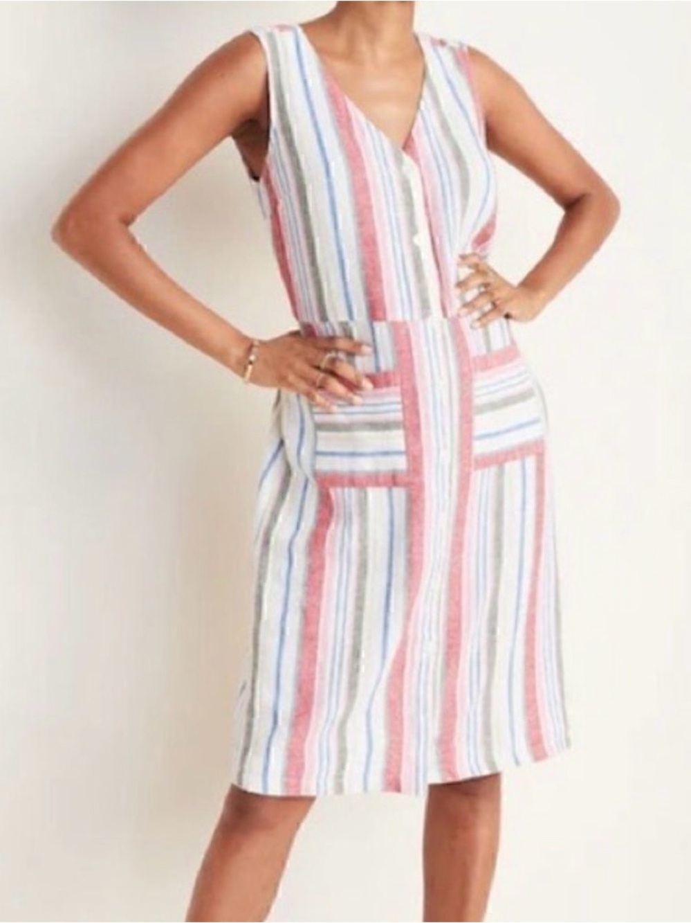 Old Navy Sleeveless V-Neck Midi Dress